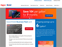 Tablet Screenshot of exxonmobilfleetcards.com